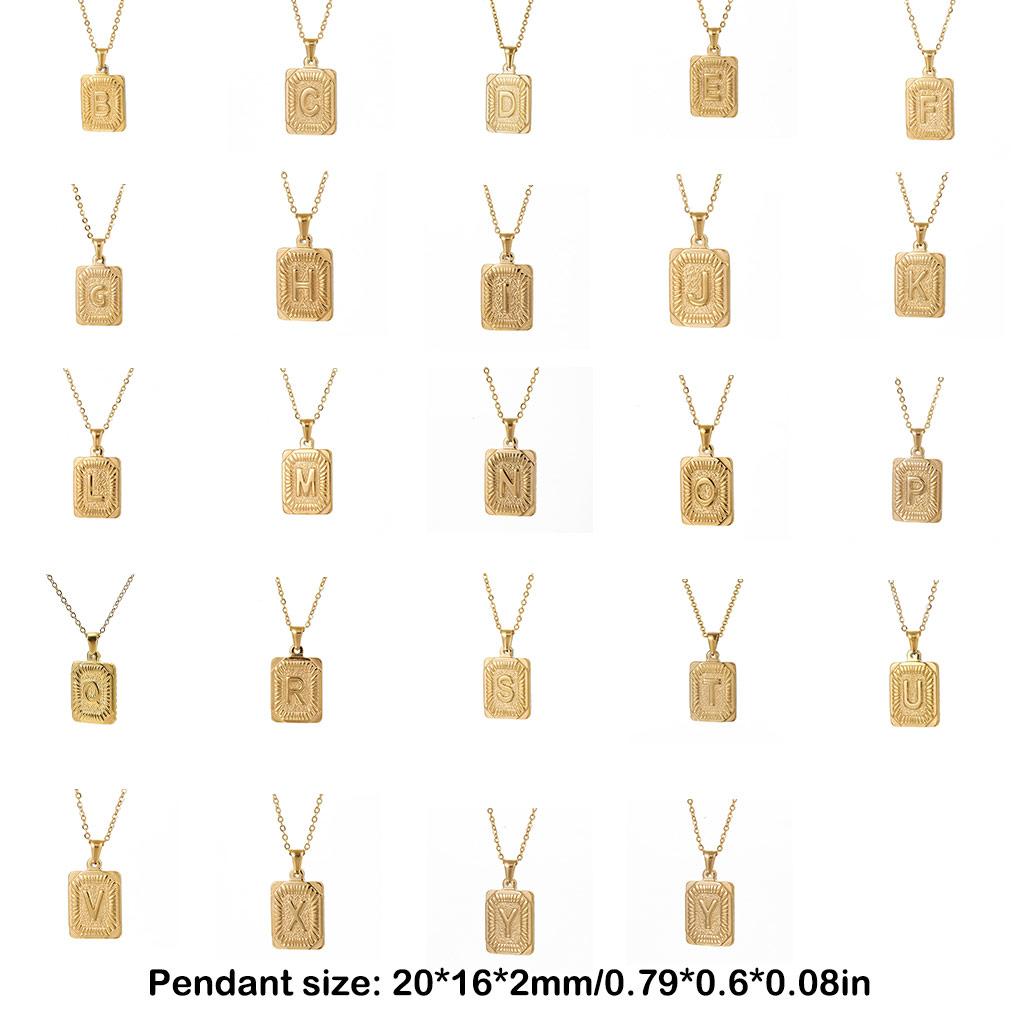 22 Monagram Hexagon A-Z Gold Filled Initial Letter Pendant Necklace Chain Unisex