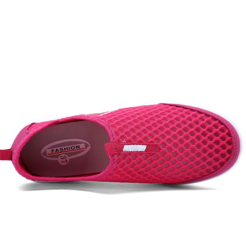 Sneakers for Women Summer Wedge Rocking Shoes Breathable Mesh Casual Shoes Thick Soled Women's Shoes Slip on Lazy Shoes