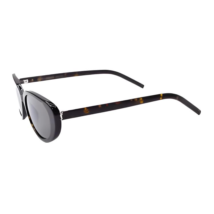Saint Laurent Interwoven Letter Mini Hinge Cat Eye Sunglasses Women Sunglasses Tortoise Silver SL-M154-002