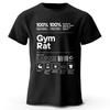 Gym Rat Letter Print 100% Cotton T Shirt, Soft & Breathable Round Neck Short Sleeve Tee, Unisex Fitness & Fun Style
