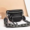 Sac bandoulière selle couleur unie tendance - Sac à bandoulière grande capacité pour femme