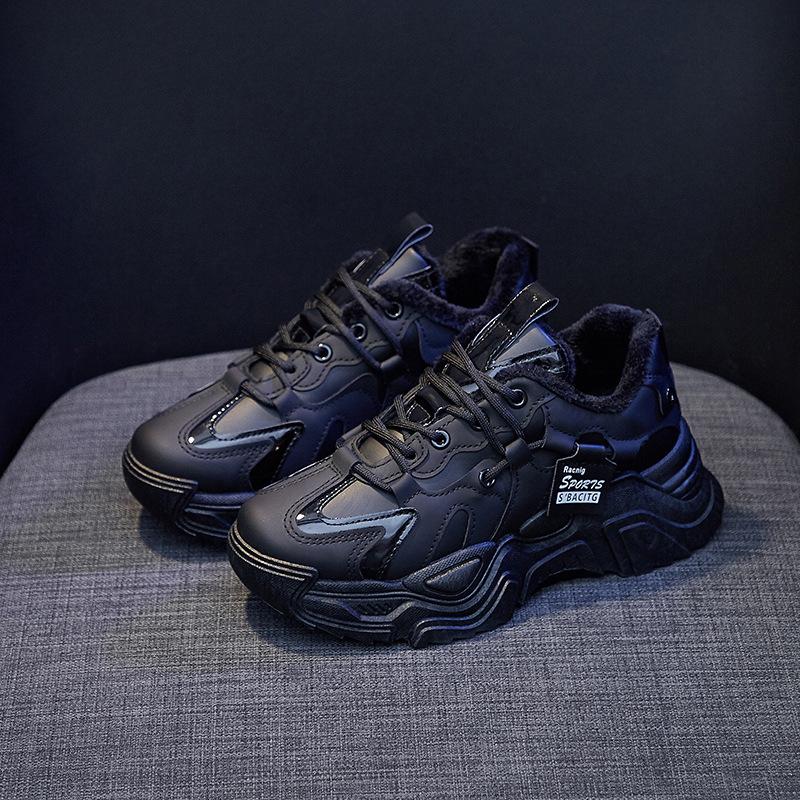 Spring New High-top Dad Women's Shoes Student Height-increasing Sports Shoes Running Casual Shoes--