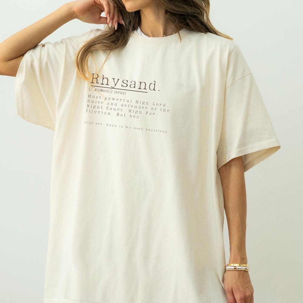 Team Rhysand Apparel Unisex Tee Retro ACOTAR Sarah J Maas Book Boyfriend Shirt Cotton Shirt Fantasy Bookish Y2K Top Streetwear