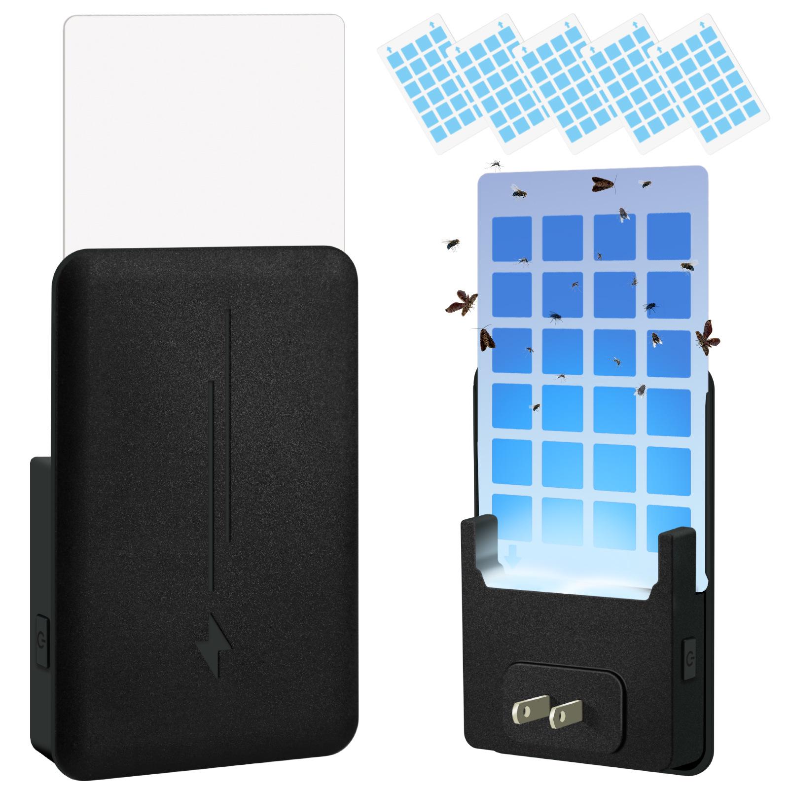 

2025 Липкая ловушка Лампа-уничтожитель комаров: УФ395 Фиолетовый Свет Ловушка для Насекомых и Мух с Сертификацией EPA Glue Cards (Pack of 5) чёрный