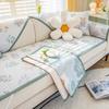 Cartoon Cooling Rattan Sofa Cushion Summer Mat Cool Pad Viscose Fiber Mat Washable Summer Sofa Cover Cushion Cover Towel Mat