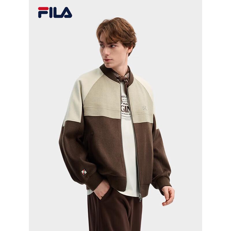 Мужская вязаная шерстяная куртка FILA 2026 Весна, Color-block XL