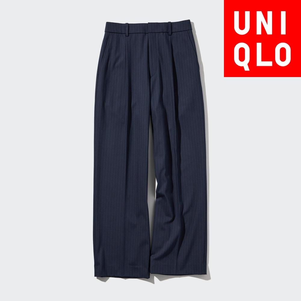 

UNIQLO JAPAN широкие брюки в полоску, стандартная длина 69 71 см