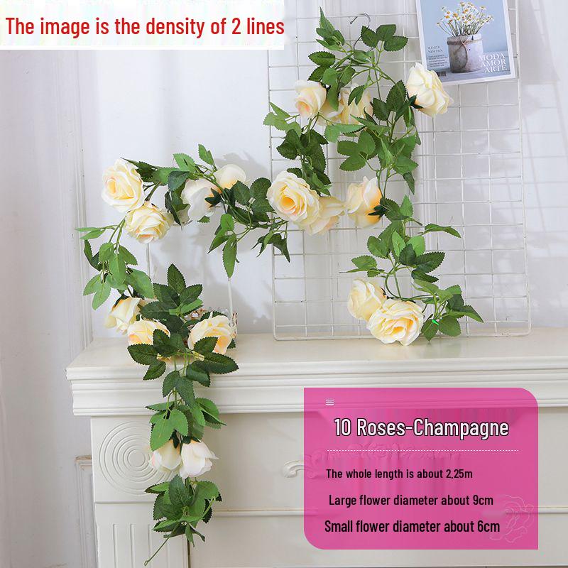 Artificial Rose Vine Hanging Basket and Arch Decoration