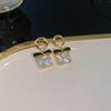 Korean-Inspired Elegant Shiny Diamond Bow Stud Earrings for Women
