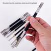 5Pcs Double Head Pottery Hole Puncher Carving Tool Wood Handle Stainless Steel Clay Sculpting Tool For Ceramic Crafting