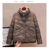 Womens Lightweight Short Down Jacket Winter White Duck Puffer Coat Slim Fit Casual Chic Outerwear