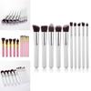 Makeup Brush Set With Artificial Fiber Bristles And Wooden Handles For Professional Artists