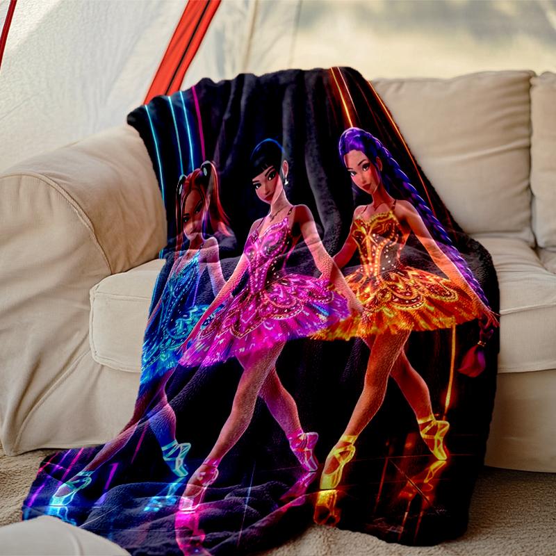 [1pc Kpop Demon Hunters Blanket] All-Season Blanket - Cozy Blanket for Sofa Couch Home Decoration, Digital Printed Nap Blanket