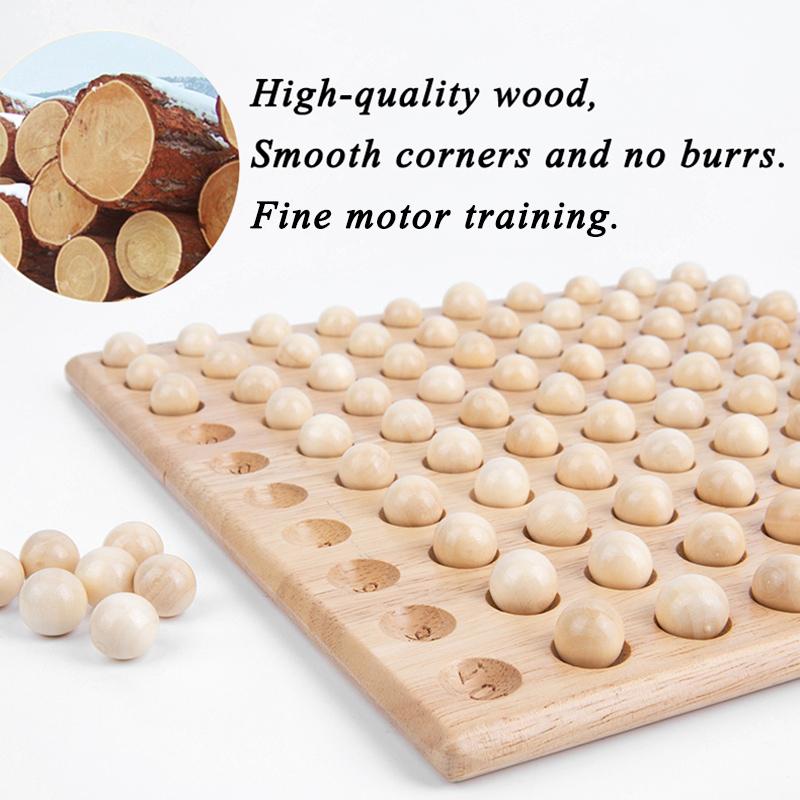 Монтессори 1-100 Счетная доска Деревянные игрушки Цифровой обучающий зажим Настольная — фото 7