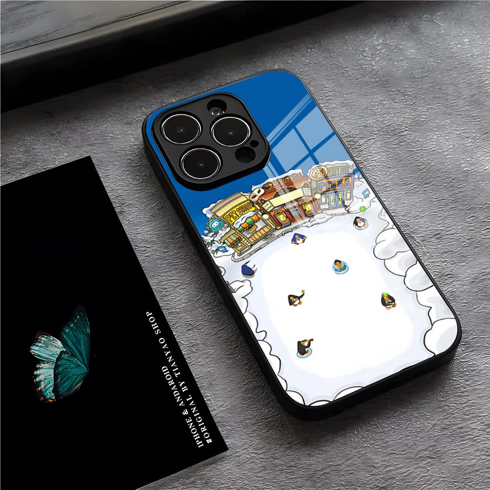 P-Pingu Penguin Phone Case For IPhone 17 Pro Max 15 Pro 16 14 Plus 12 13 Mini 11 Pro Shockproof Glass Cover