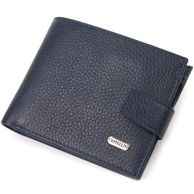 Portefeuille horizontal populaire pour hommes en cuir véritable flotar CANPELLINI 21884 Bleu
