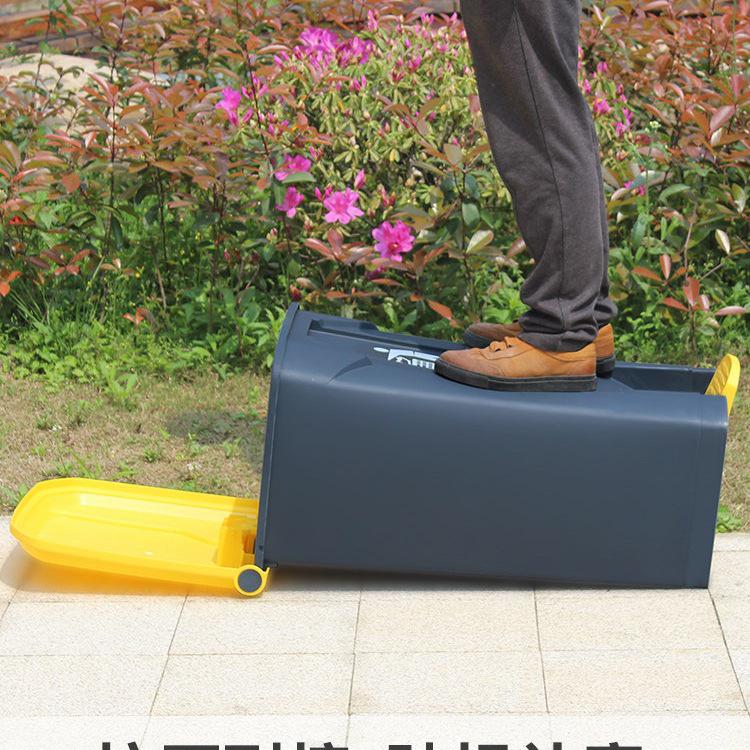 Large Foot-Pedal Trash Can with Lid for Commercial, Office, Outdoor, and Household Use