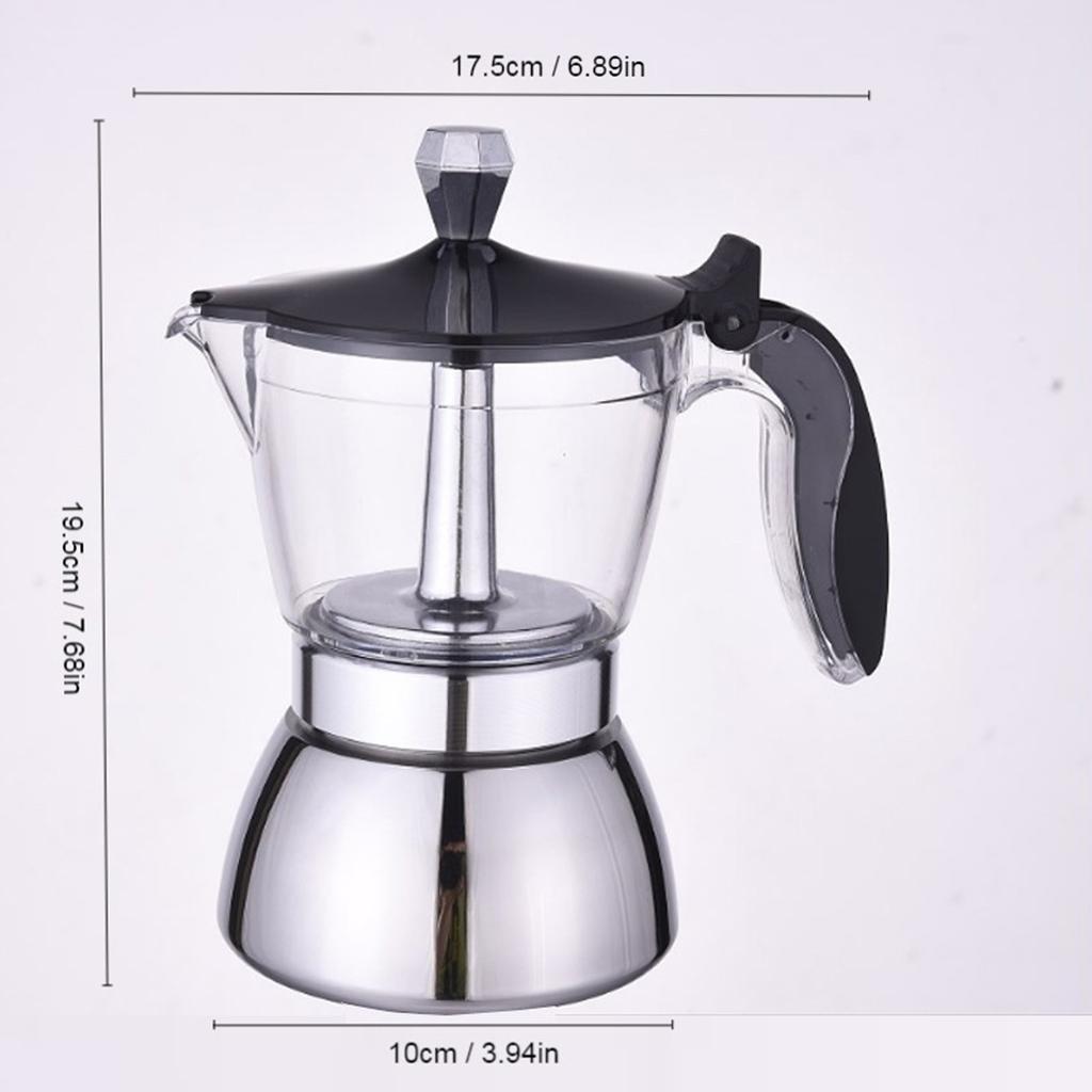 Elegant Clear Lid Coffee Pot Crafted From High Quality Stainless Steel Produced For Coffee Lover And Home Baristas
