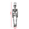 20Pcs/Lot 9*38mm Tibetan Alloy Skeleton Charms Skull Pendants for DIY Necklaces Earrings Jewelry Making Accessories