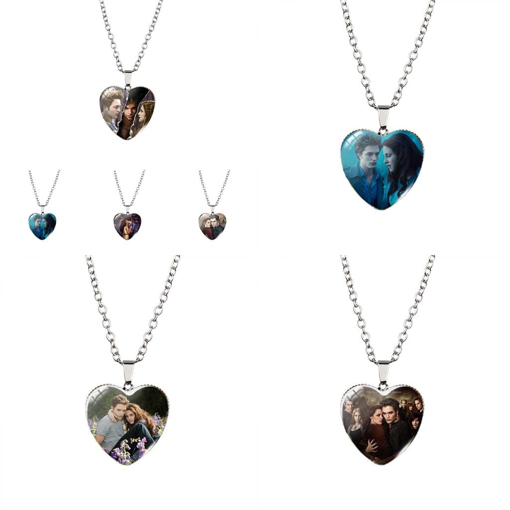 Stunning 2023 Twilight Saga Theme Heart Pendant Necklace With Unique Gemstone Design