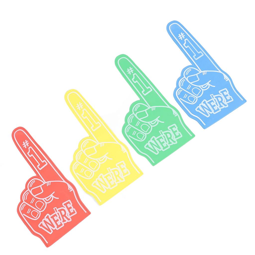 4Pcs Sports Fan Foam Finger Big Cheer Gear Cheering Props Sports Event Themed Party Supplies