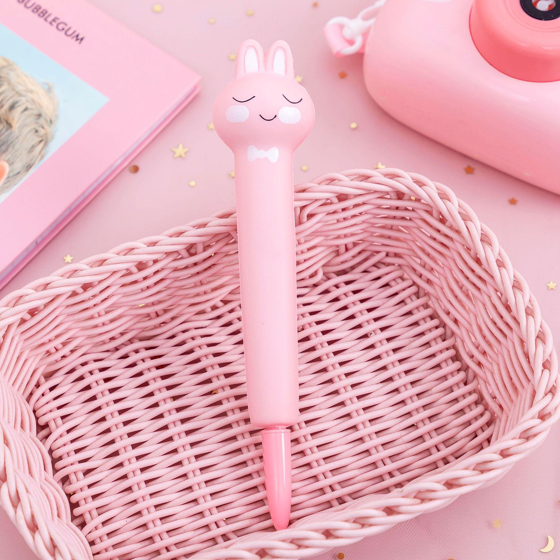 Creative Cartoon Animal & Dinosaur Pens - Cute Student Stationery & Gifts 0.5mm розового кролика
