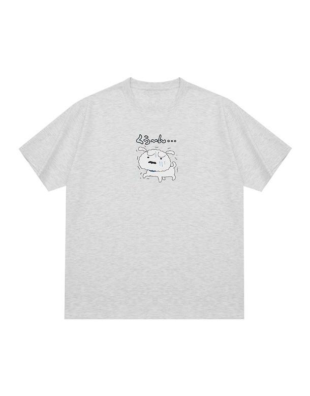 

2026 Summer Comic Form Crayon Shinchan Image 100 Cotton Printed Oversize Casual Tshirt Adult Children Parentchild Top y2k S