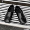 2025New Outdoor Soft Bottom Genuine Leather Office Shoes Comfy Handmad Single Shoes Men's Flat Designer Minimalist Shoes