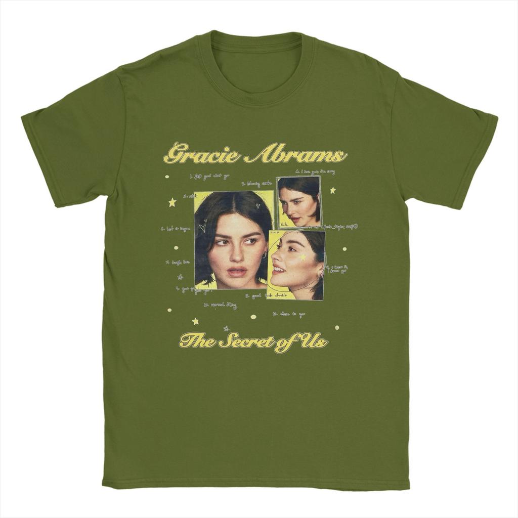 Gracie Abrams The Secret Of Us Tour 90s Men's T Shirt  Funny Tee Shirt Short Sleeve O Neck T-Shirt Pure Cotton Clothing