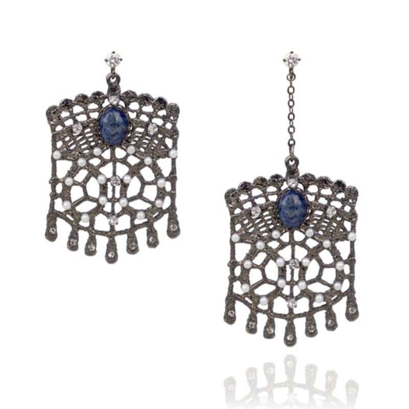 AUGUST ALICE Gaudi Lace Lapis Lazuli Unbalanced Earring