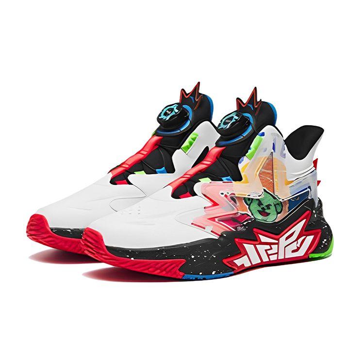 Anta Kids Cement Nemesis Non-Slip Wear-Resistant Mid-Top Basketball Shoes Kids basketball shoes 312241112-1