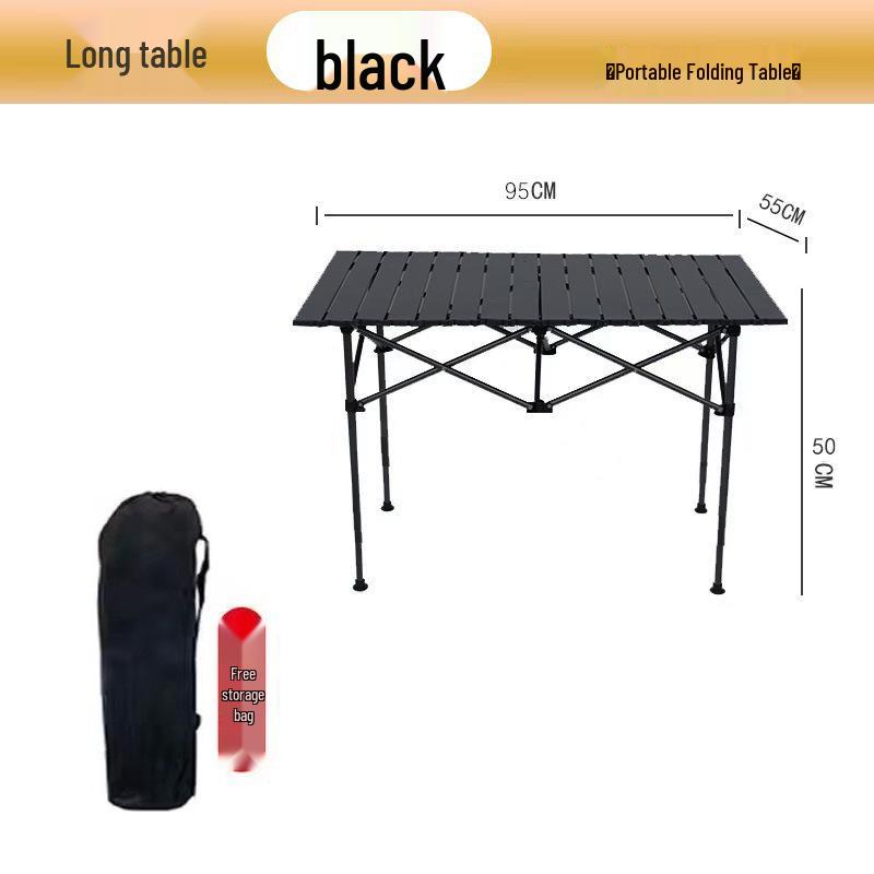 Durable Portable Metal Folding Camping Table for Outdoor, Night Market, Car-Mounted, and Barbecue Use