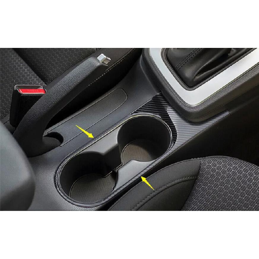 For Hyundai Elantra 2016-2018 Steel Carbon Fiber Water Cup Holder Panel Overlay