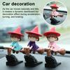 Miotła czarownicy, deska rozdzielcza, ozdoby Drift, aktywowana ruchem, zabawa Drift Turn, dekoracja deski rozdzielczej samochodu, miniaturowy, dynamiczny, interaktywny dodatek do wnętrza samochodu