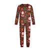Christmas Printed Family Matching Long Sleeve Neck Loungewear Set for Parents and Kids