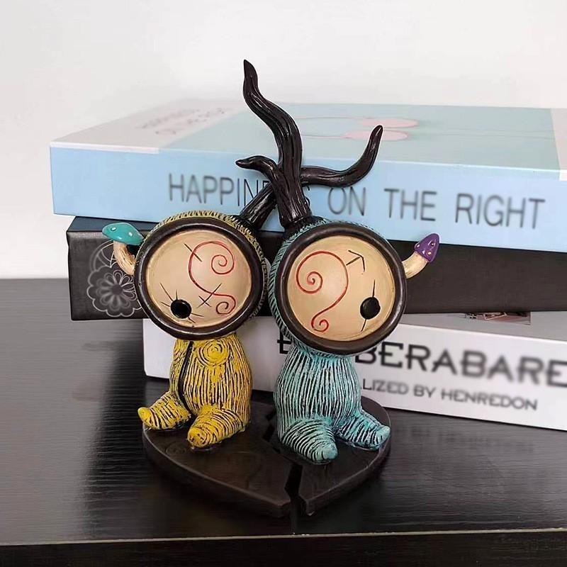 Enchanting Resin Synthetic Fairy Couple Figurine Perfect For Decor Desktop