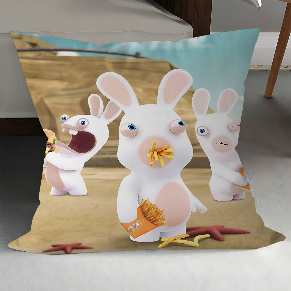 R-Rabbids Invasion Kissen Anime Kissen Sofa Bett Kopfkissenbezug Kissenbezug 45x45 Cm Mode