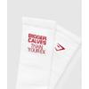 Gymshark Bigger Calves Than Your Ex Graphic Crew Socks White I1b3r Wb57