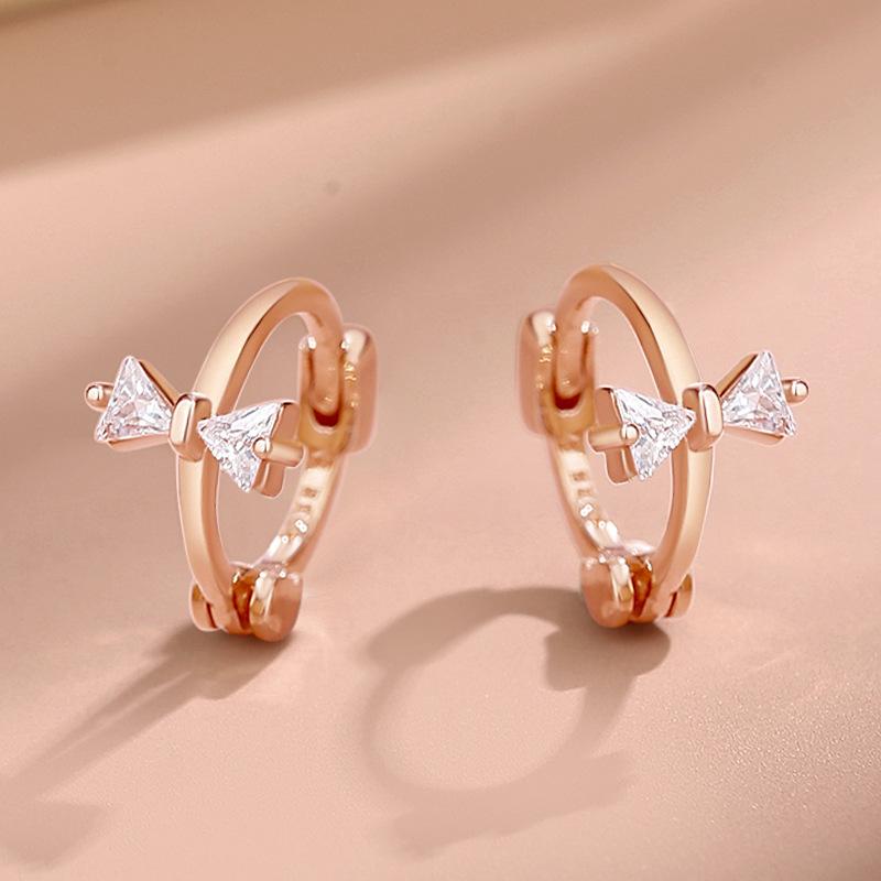 

Танциз стерлингового серебра 925 пробы циркон серьги серьги-капли для женщин подарки на свадьбу розового золота