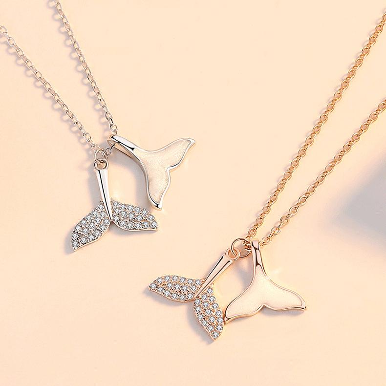 

Ожерелье Дельфин Рыбий хвост Женское Простое Модное Подвеска Цепочка на ключицу Цепочка на шею в японском и корейском стиле золотой