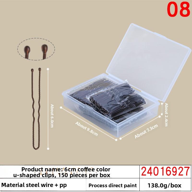 Black Steel Clip Box Contains A Straight Clip for The Bride's Updo Hairstyle Bangs Clip Wavy Hair Clip and Hair Accessory