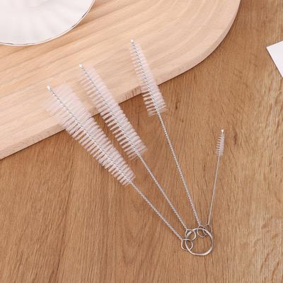 Cleaning Brush Extended Reach Deep Clean Tall Glasses Bottles Straws Cleaning Scrubber Multiple Sizes Flexible Metal Stem Drinking Container Cleaner