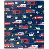 Red Cartoon Fire Truck Car Throw Blanket Fire Fighting Equipment Fire Extinguisher Flannel Blankets for Boys Girls Birthday Gift