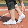 5 Pairs Sports Socks Men Running White 100% Cotton Male Mid Tube Socks Spring Summer Sweat Absorbing Calcetines