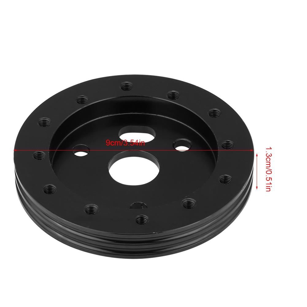 Aluminum Black 0.5 Inch 6 Hole Car Steering Wheel Hub Adapter Boss Kit