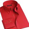 Herren Hemd Button-down Kragen Formell Business Langarm Lässig Koreanische Mode Slim Fit Männliche Designer Hemden Weiß