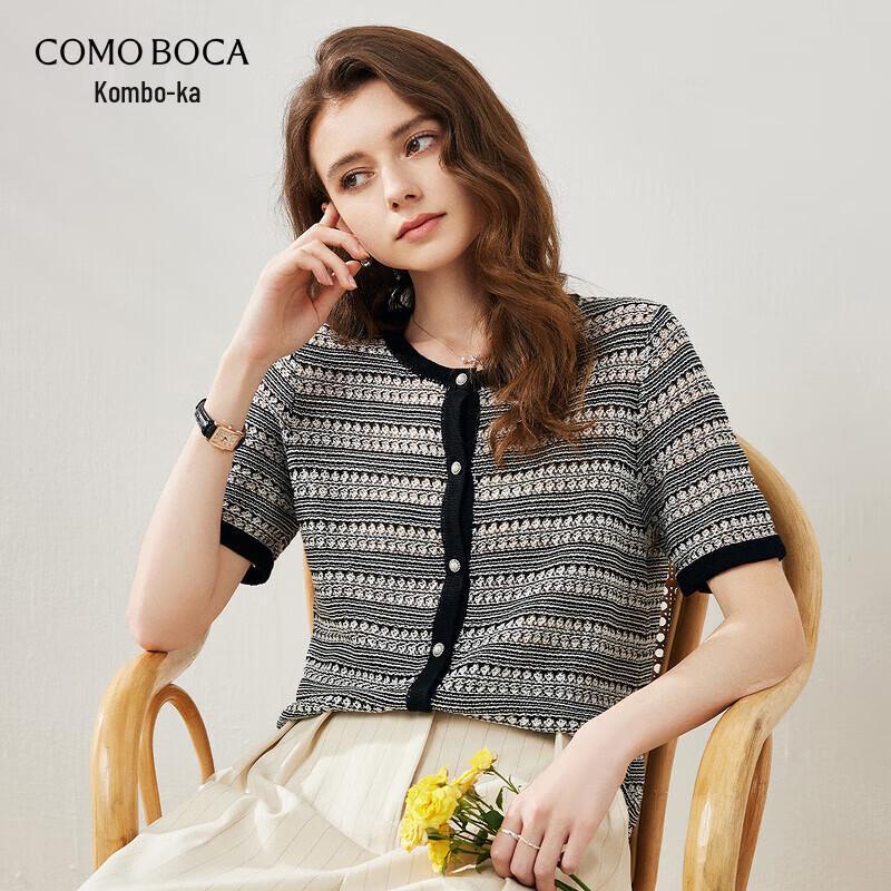 Женский шикарный полосатый вязаный кардиган XL