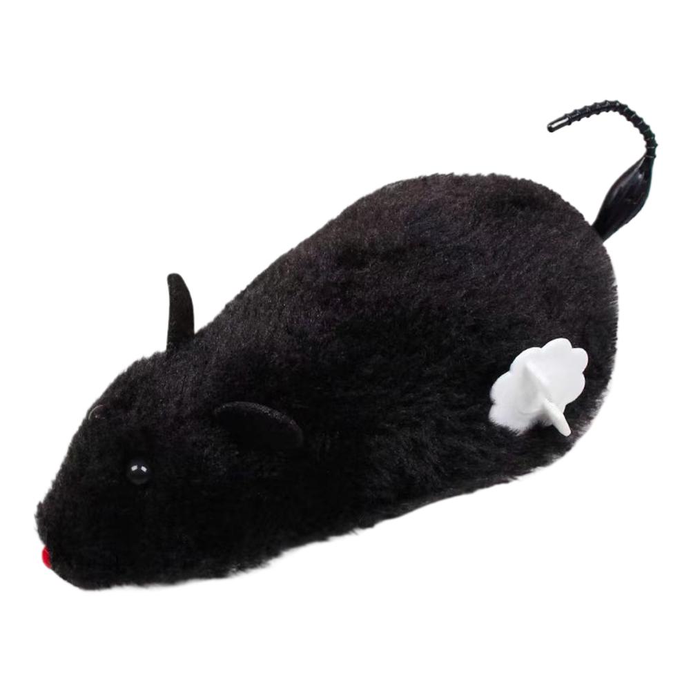 Topolino Peluche a Carica Giocattolo Ratto Mobile per Gatti Cani & Bambini Animale Realistico a Orologeria Giocattolo Scherzo Gioco Interattivo