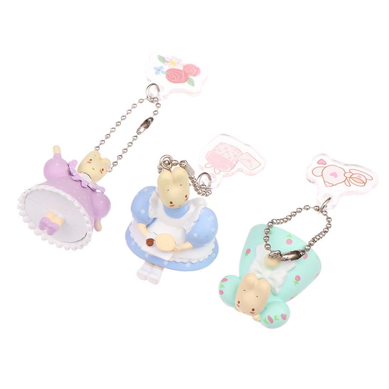 8Pcs  Rabbit Pendant Keychain Blind Box Egg Capsule Cartoon Key Pendant Children'S Toys