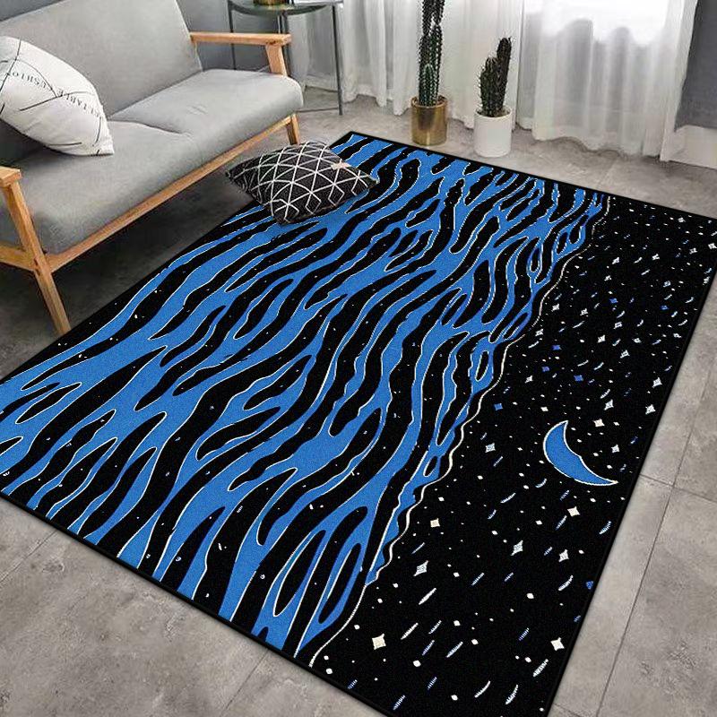 Abstract Simple Style Carpet Living Room High-end Luxury Short Velvet Rug Bedroom Bed End Anti-slip Large Area Mat Dining Room